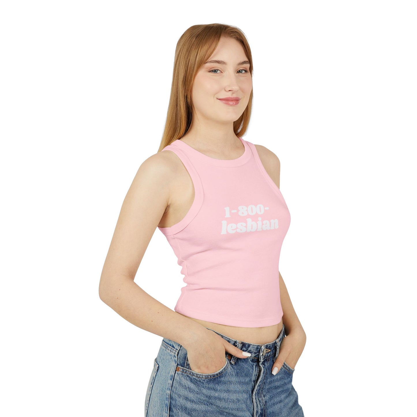 1-800-Lesbian crop top tank top