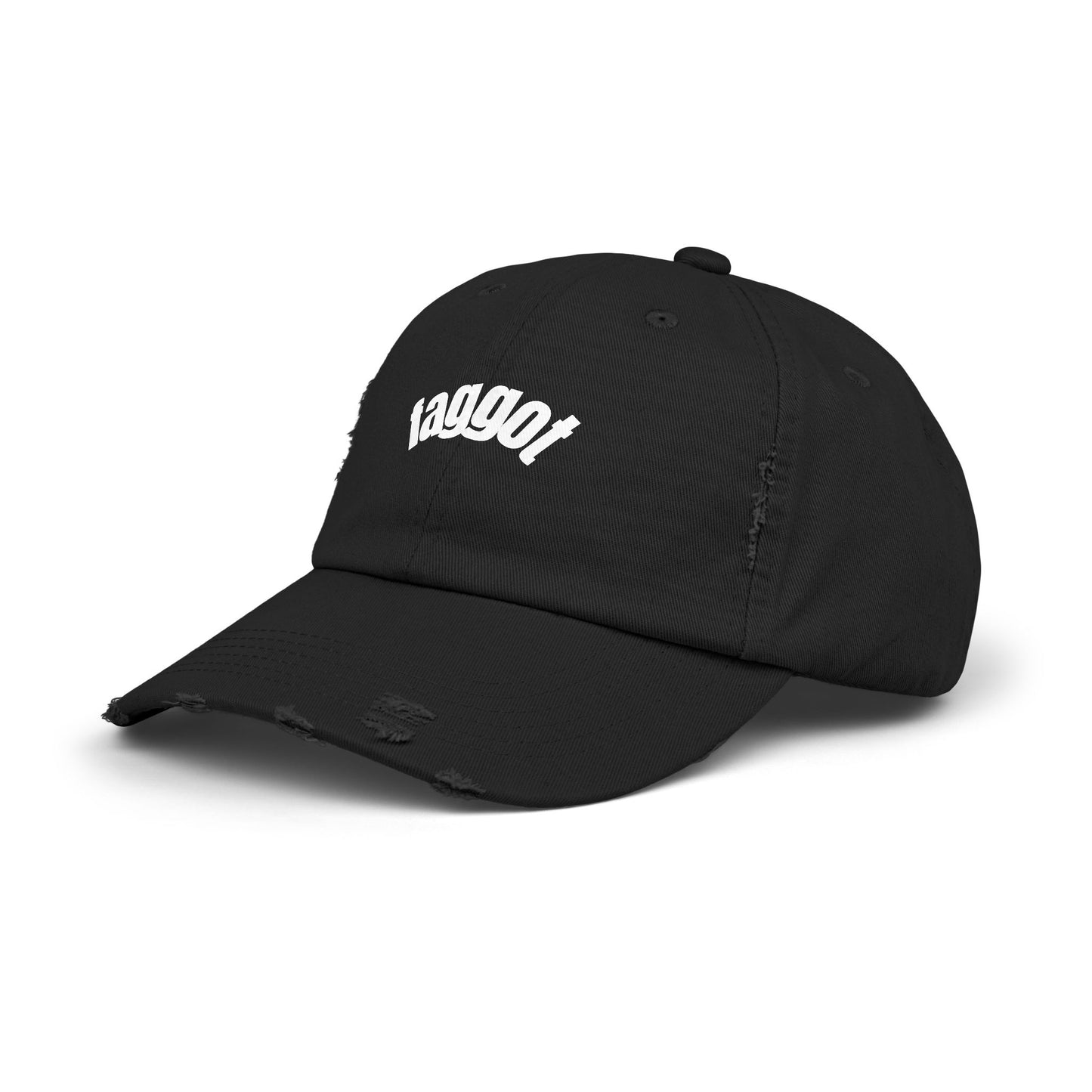 Faggot hat Cool Unisex Distressed Cap with Taggot Text, Trendy Baseball Hat, Vintage Style, Perfect for Casual Outings, Gifts, Summer Wear