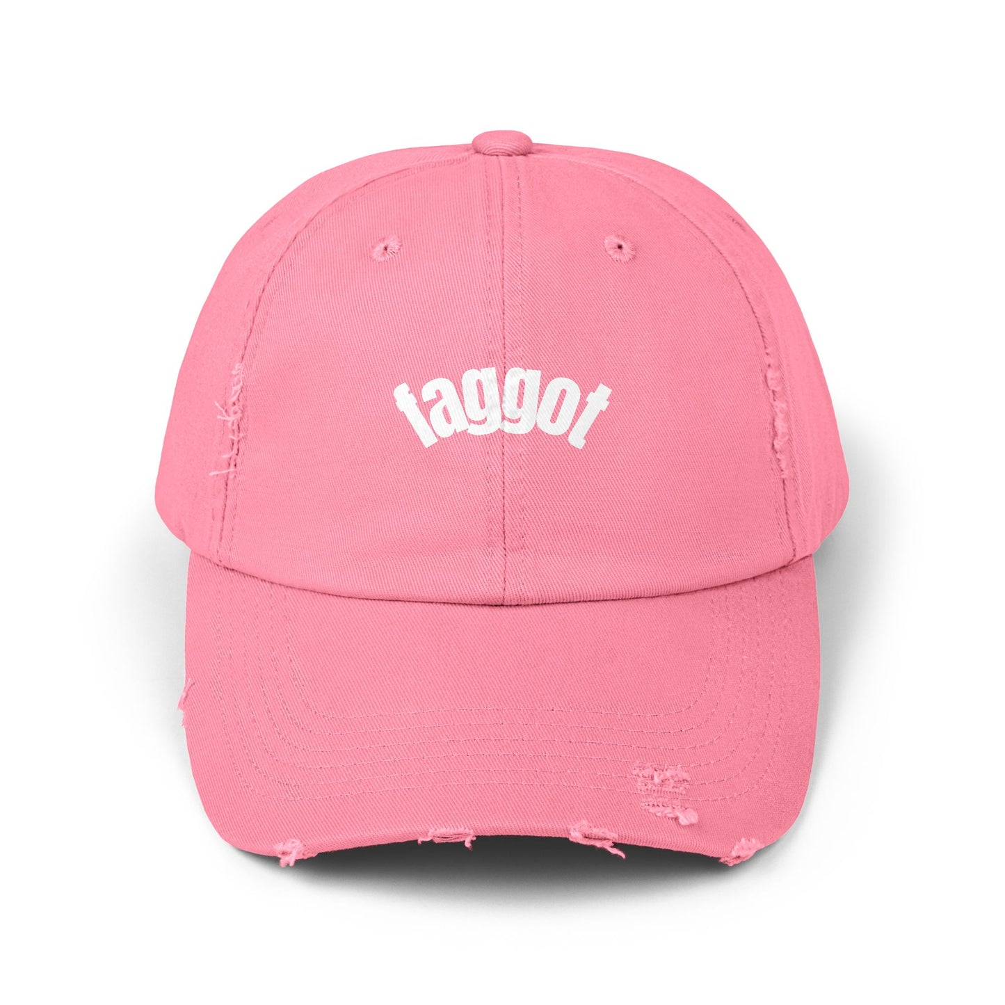 Faggot hat Cool Unisex Distressed Cap with Taggot Text, Trendy Baseball Hat, Vintage Style, Perfect for Casual Outings, Gifts, Summer Wear