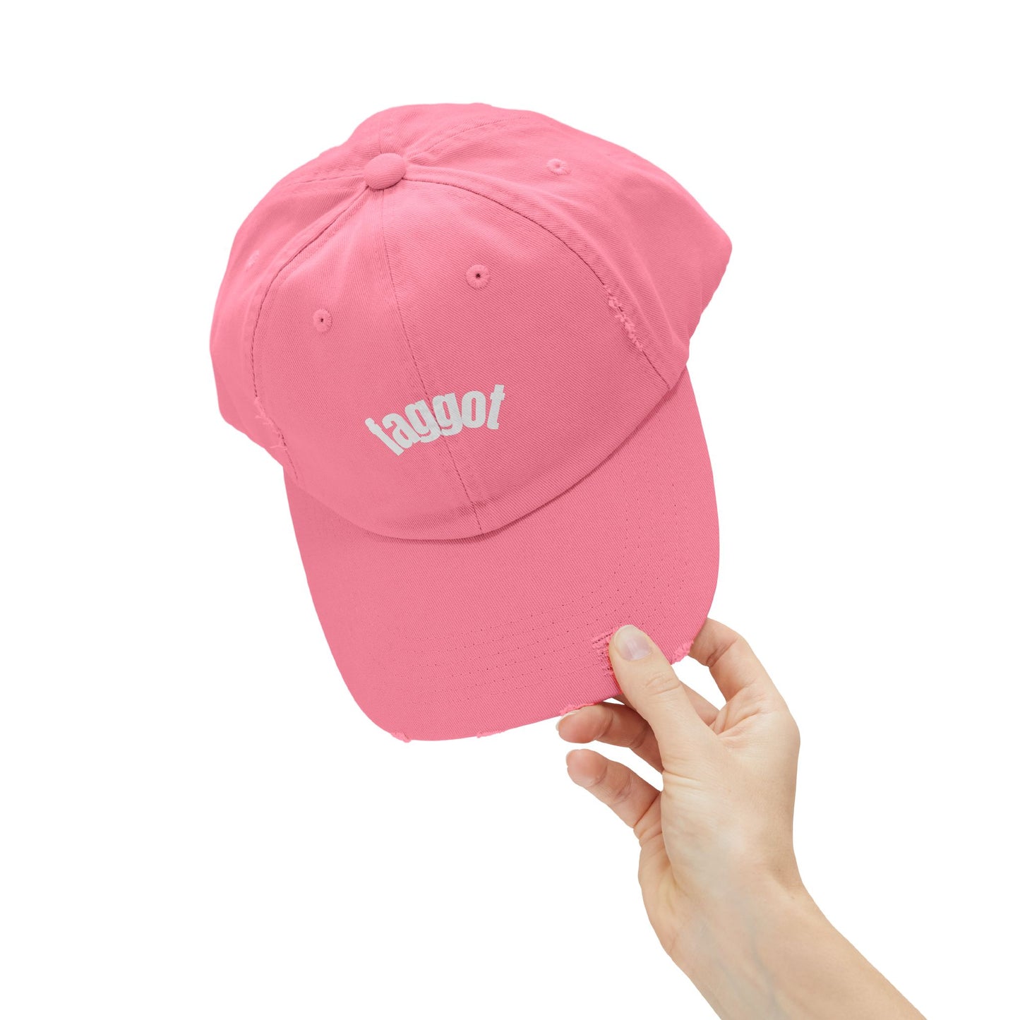 Faggot hat Cool Unisex Distressed Cap with Taggot Text, Trendy Baseball Hat, Vintage Style, Perfect for Casual Outings, Gifts, Summer Wear