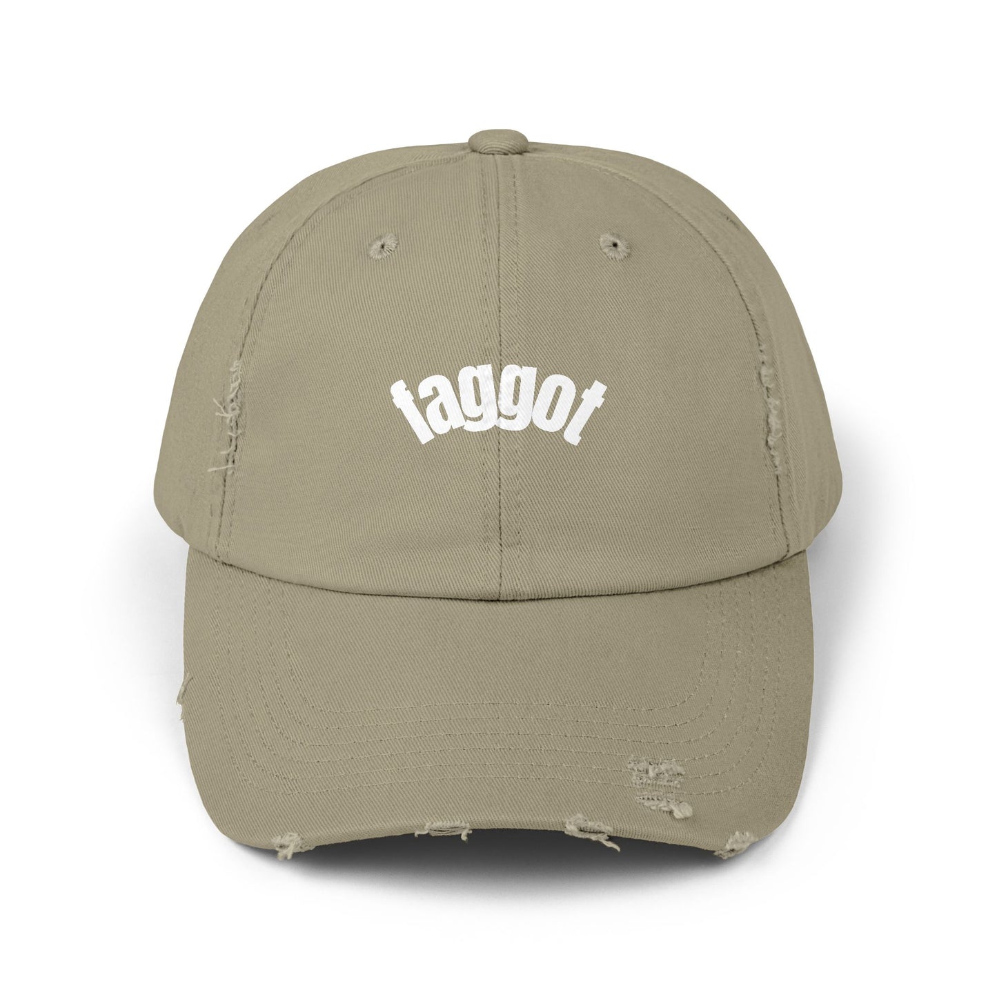 Faggot hat Cool Unisex Distressed Cap with Taggot Text, Trendy Baseball Hat, Vintage Style, Perfect for Casual Outings, Gifts, Summer Wear