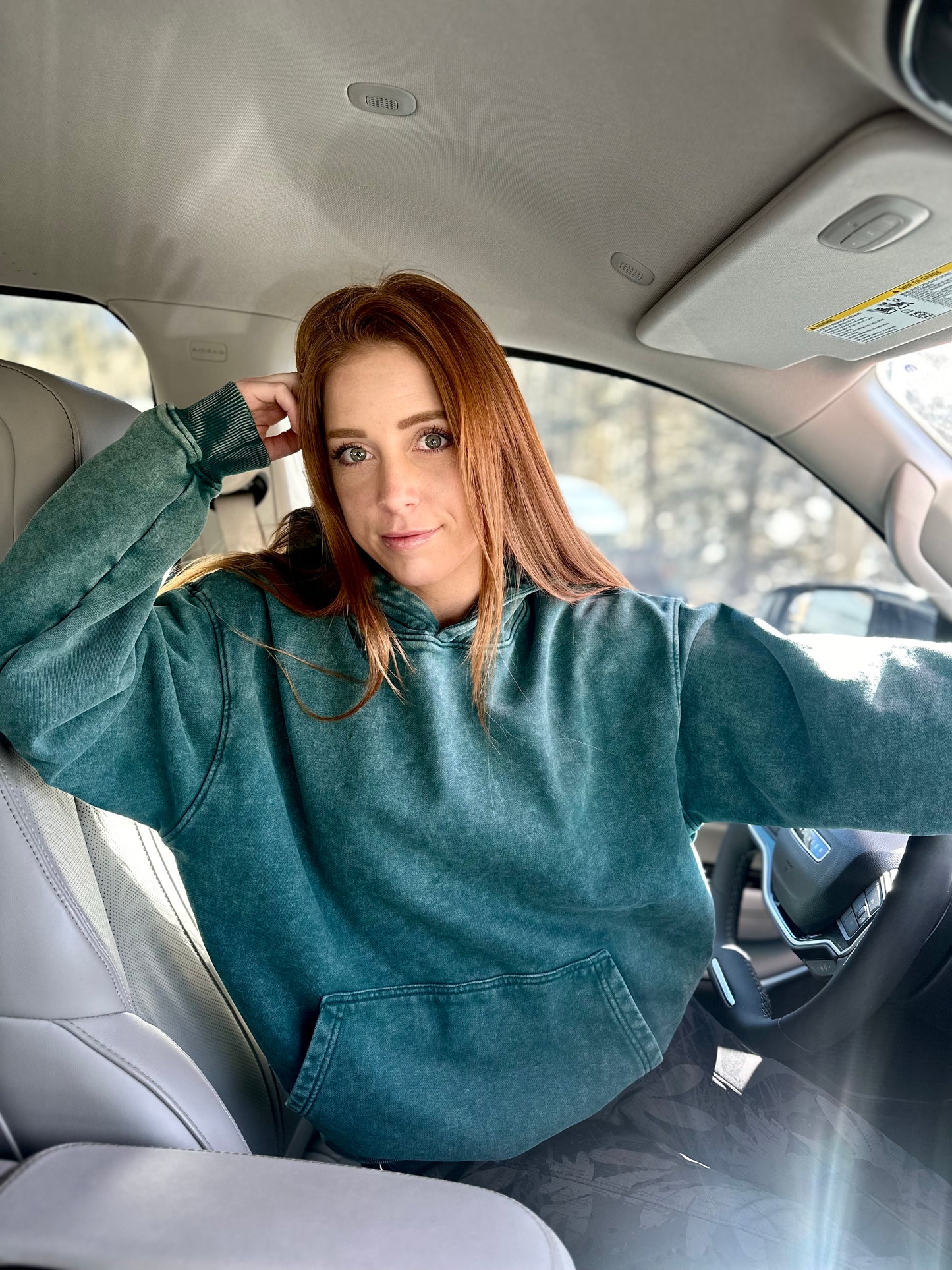 Acid Wash Oversize Vintage Plain Hoodie