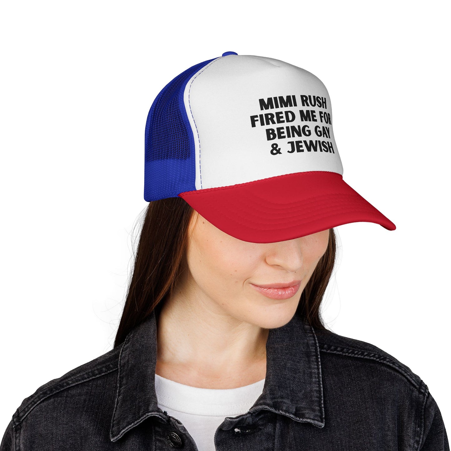 Mimi Rush Fired Me For Being Gay & Jewish Trucker Cap | I love LA merch, funny hat, gay and jewish