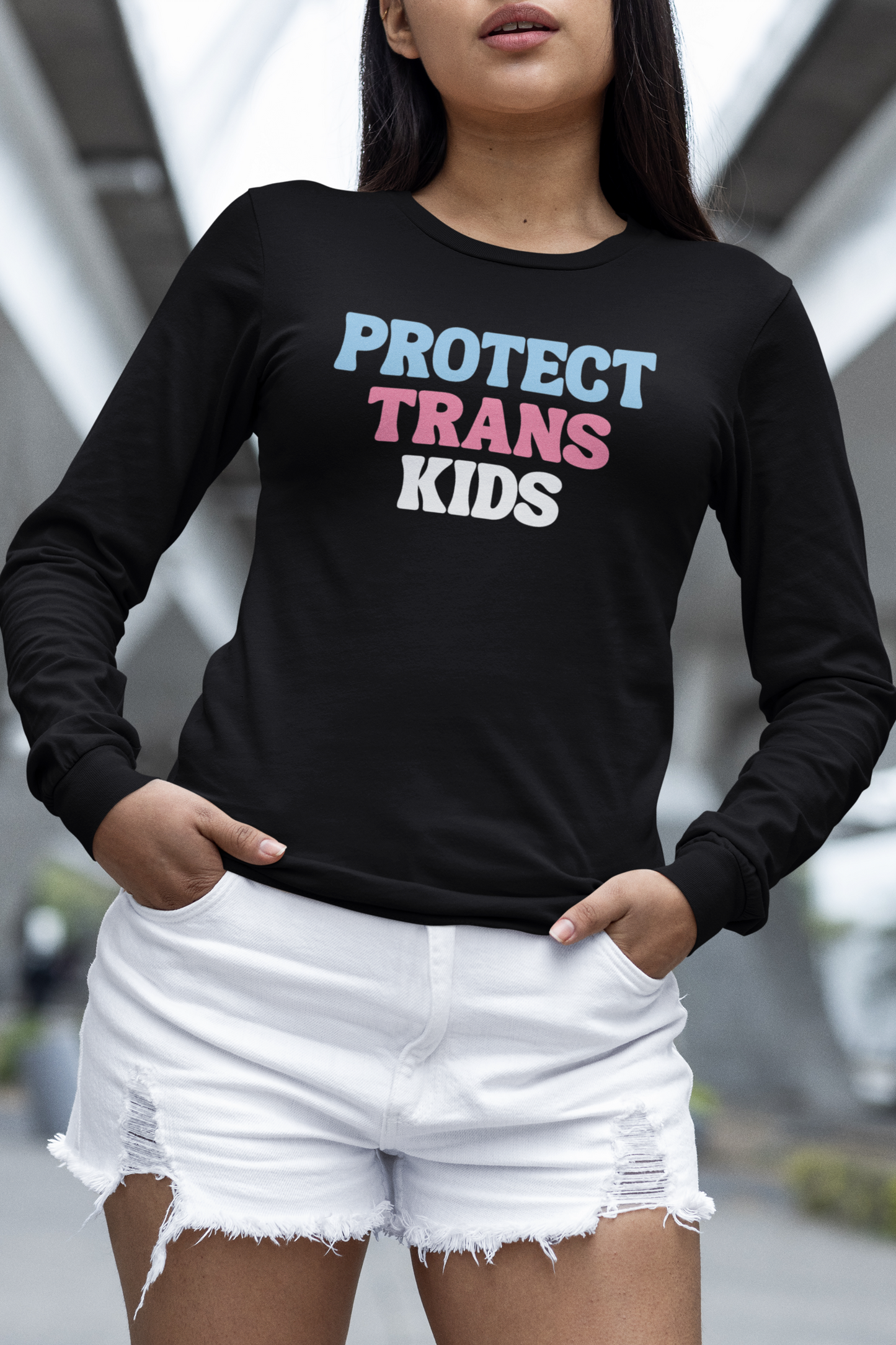 Protect Trans Kids tshirt Long Sleeve Unisex Jersey Long Sleeve Tee Protect Transgender LGBTQ shirt