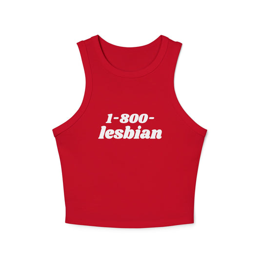 1-800-Lesbian crop top tank top