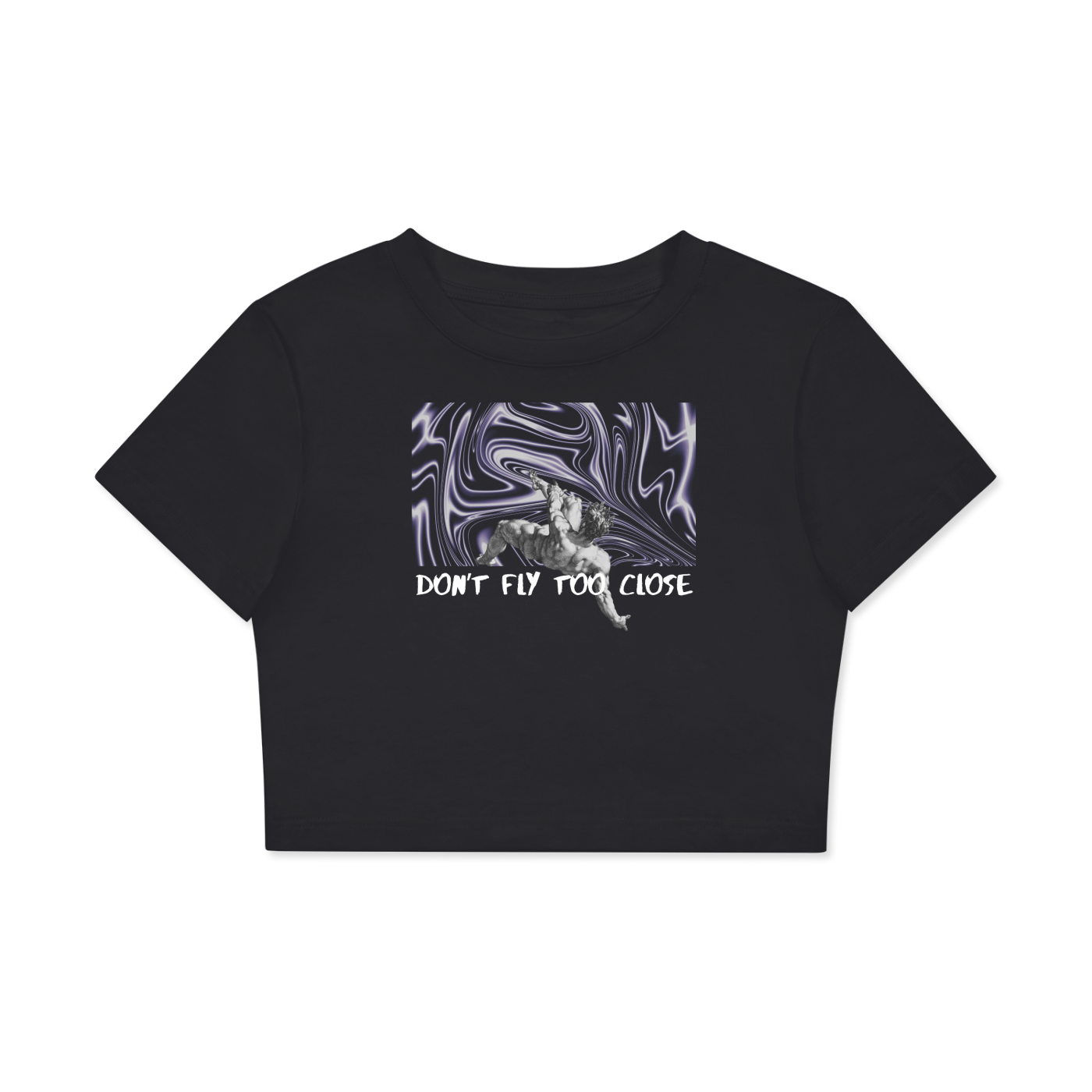 Dont Fly Women's Fitted Crop Tee | Bodycon T-Shirt