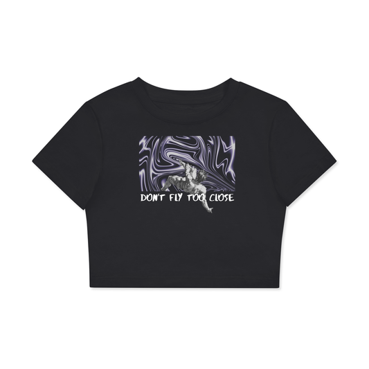 Dont Fly Women's Fitted Crop Tee | Bodycon T-Shirt