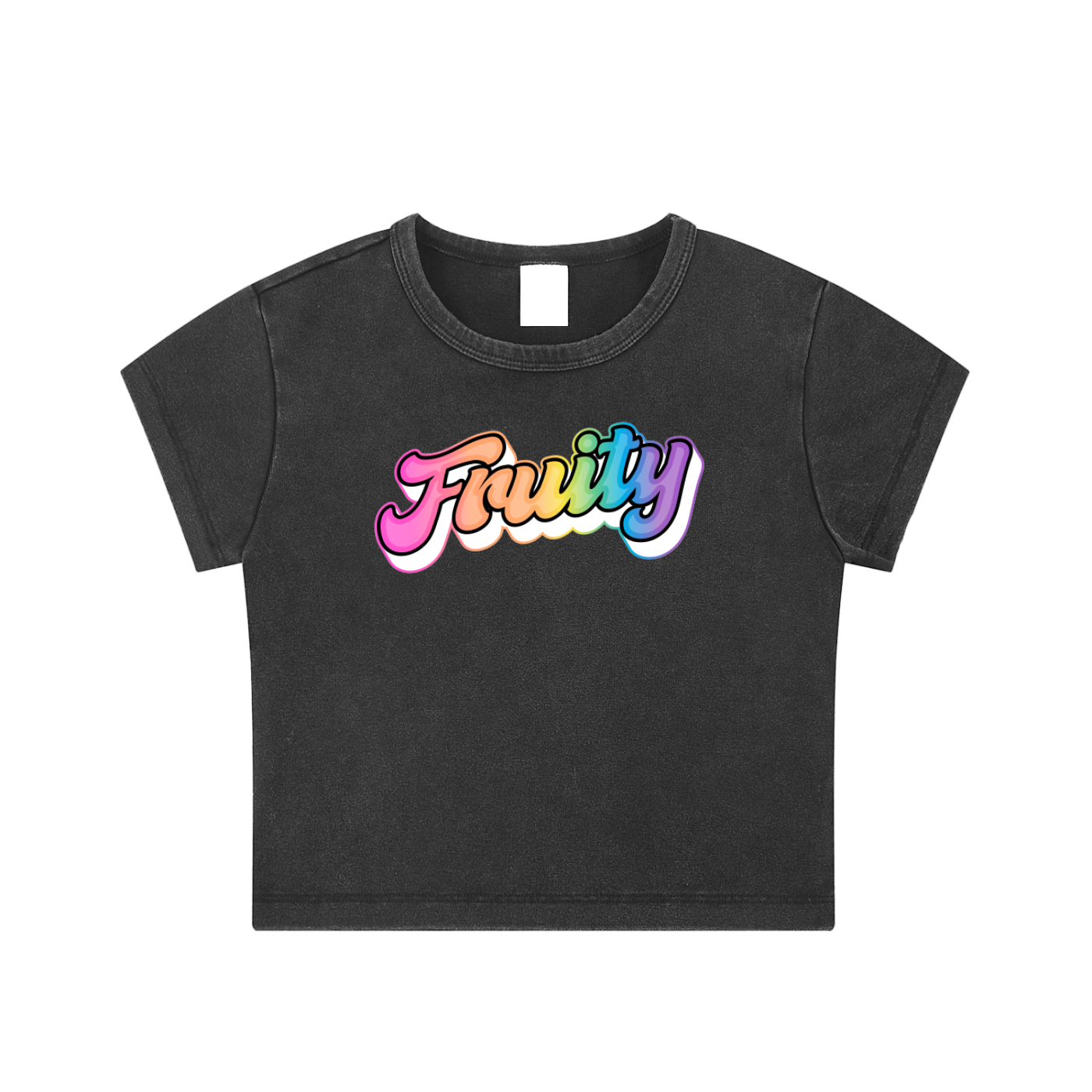 Fruity Crop Top - Snow Washed