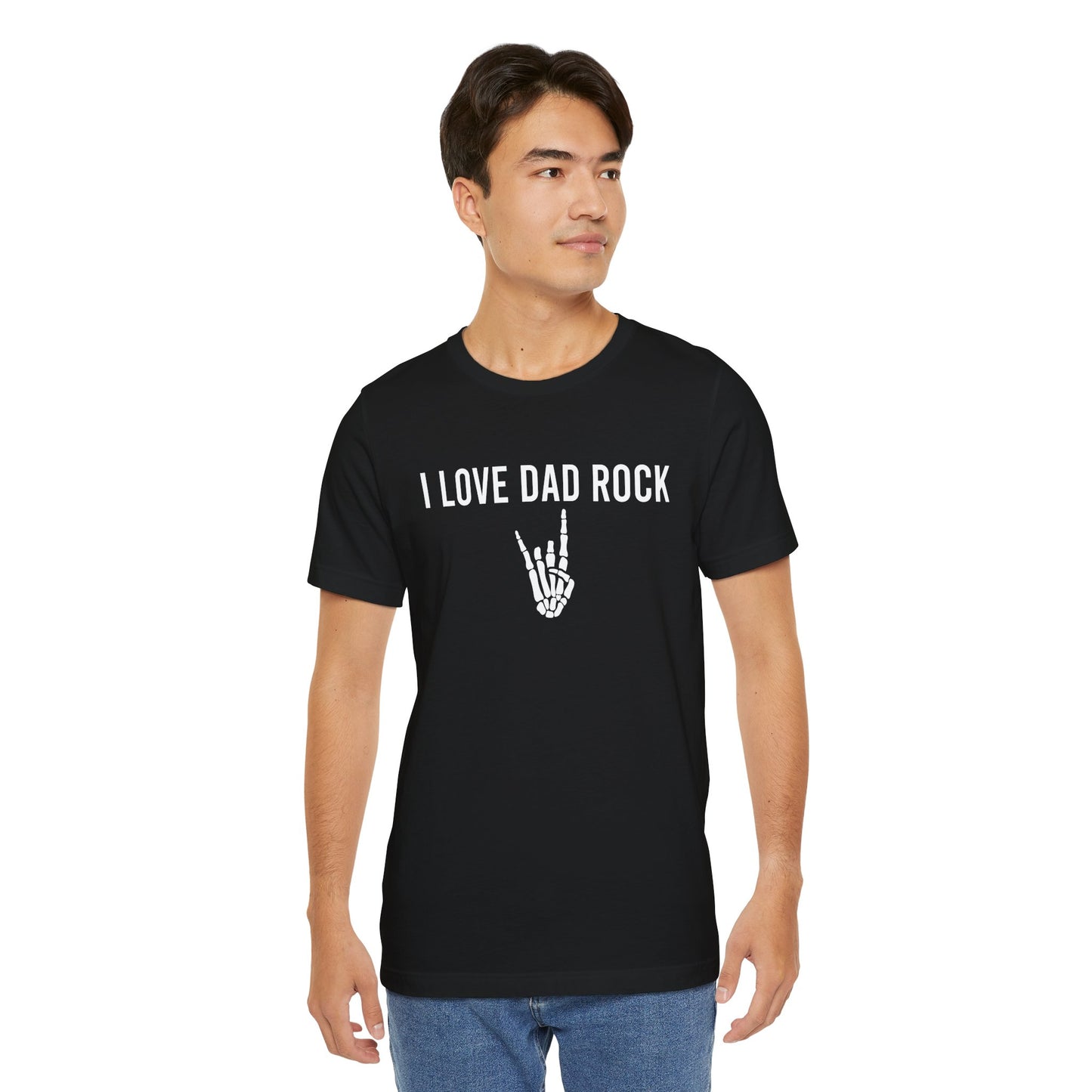 I Love Dad Rock t shirt funny shirt dad rock music concert festival shirt gift for family fathers day gift Unisex Jersey Short Sleeve Tee